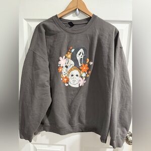 Jason, Michael Myers, Scream Collab Halloween Sweatshirt October Fall Scary